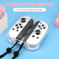 Transparent Case For NS Switch/OLED Joycons Handle Storage Box For Joy-cons Dust-proof High-permeability Magnetic Protective Box