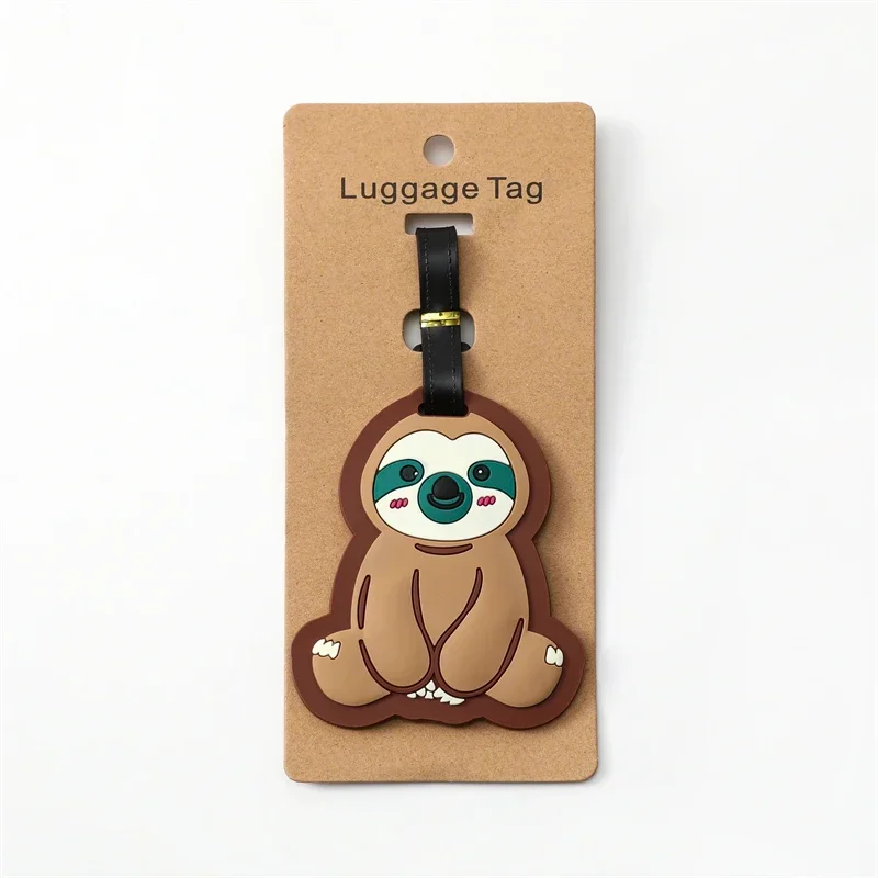 Cute Luggage Tag Creative Corgi &Cat Suitcase Silicon Portable Travel Label ID Addres Holder Bag Tags for Luggage