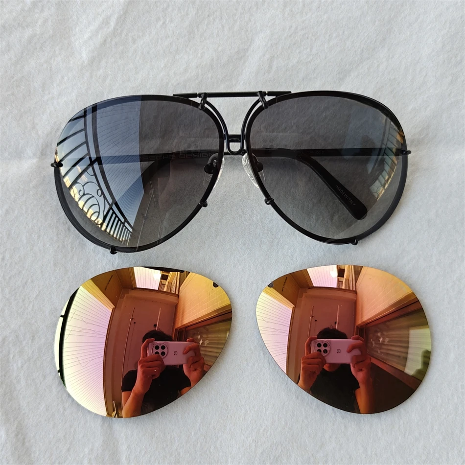 

Sunglasses P8478 Brand Design Stylish Aviator Sunglasses for Men Pilot Sunglasses Interchangeable lenses Women Sun Glasses 8478