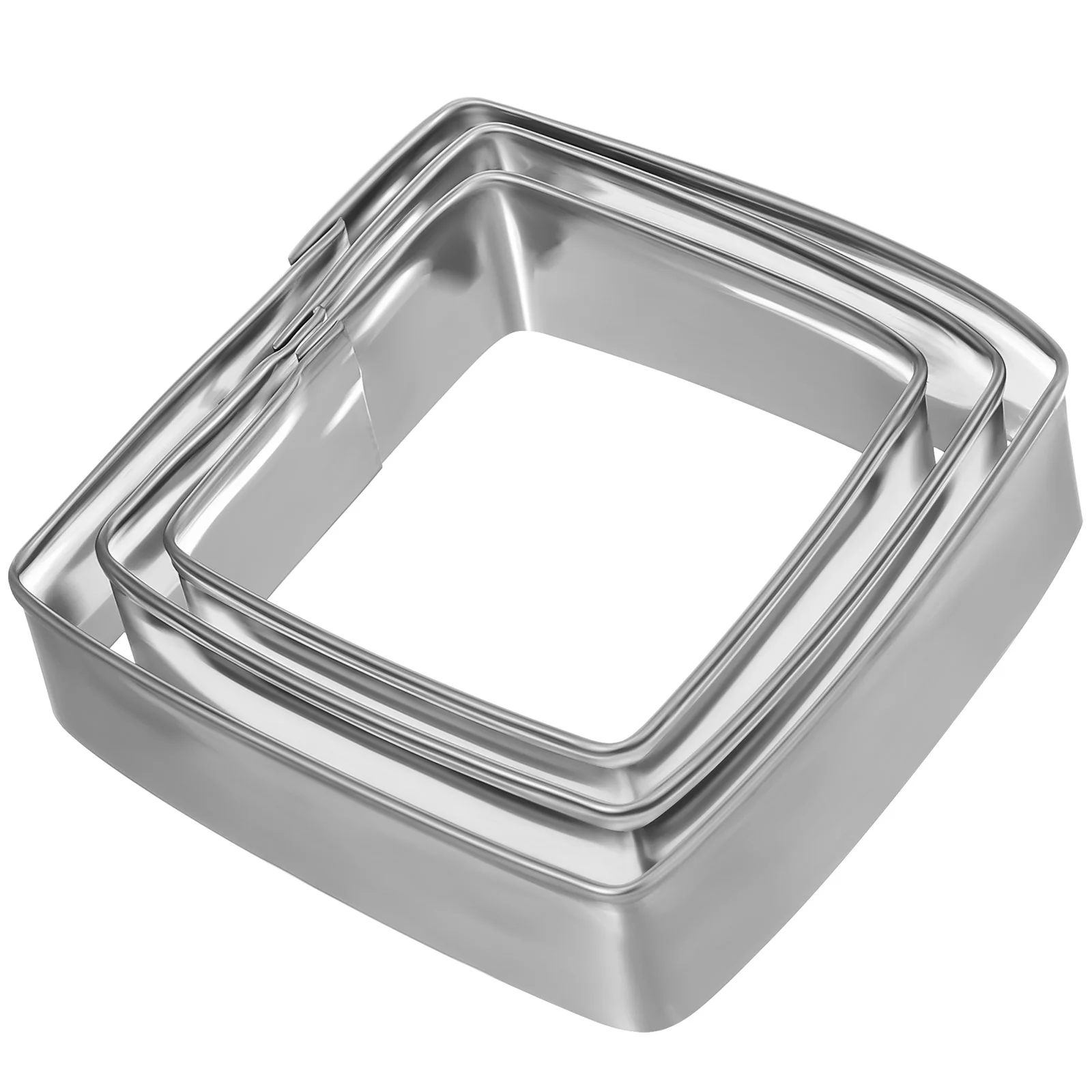 

6 Pcs Stainless Steel Biscuit Mold Cookie Stencils Kit Square Rectangle Cutters Molds Baking Pastry Kitchen Tools