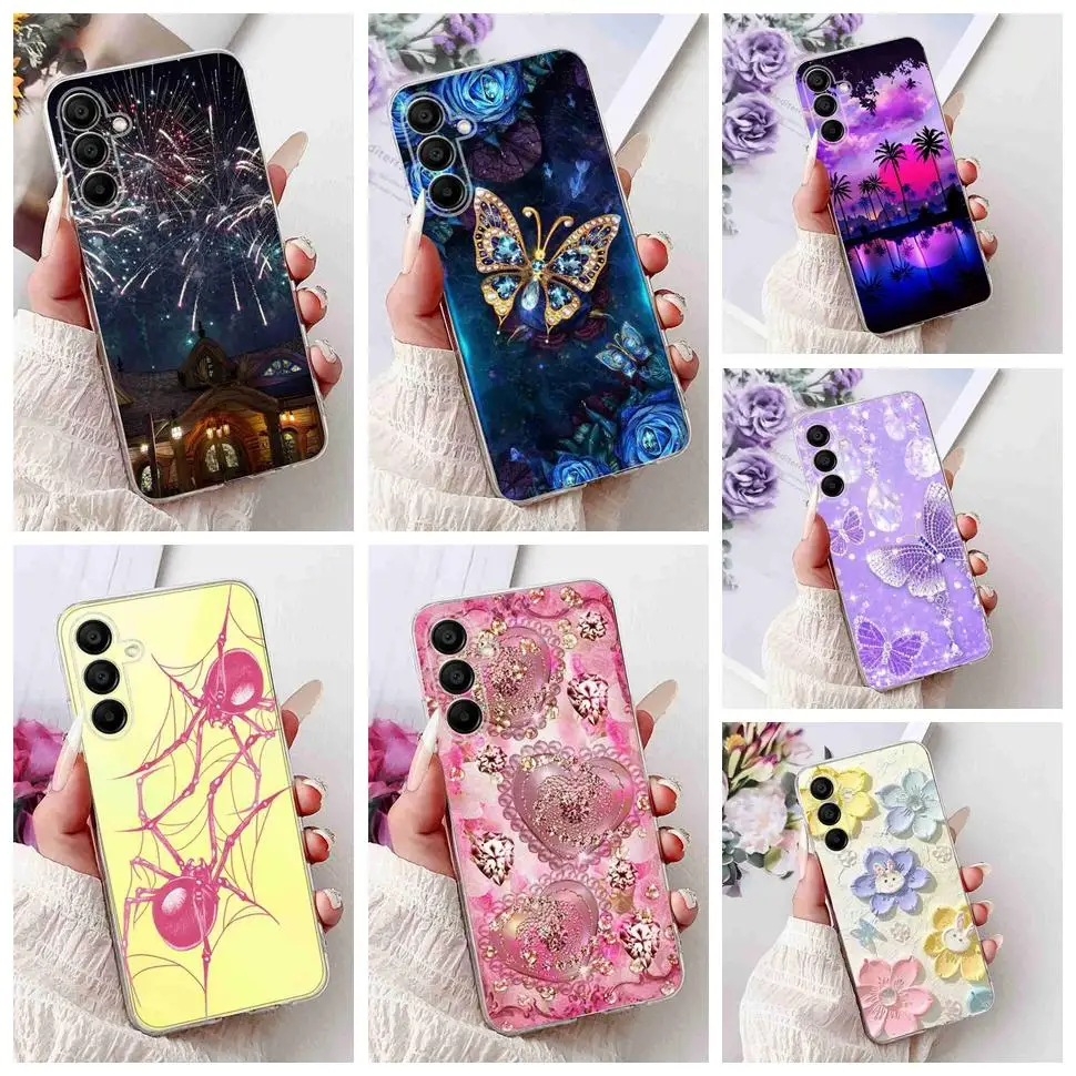 サムスンギャラクシー A16 5 グラムケース SM-A166B 人気の塗装バックカバーソフトシリコーン電話ケースサムスン A 16 A16 5 グラム TPU Fundas