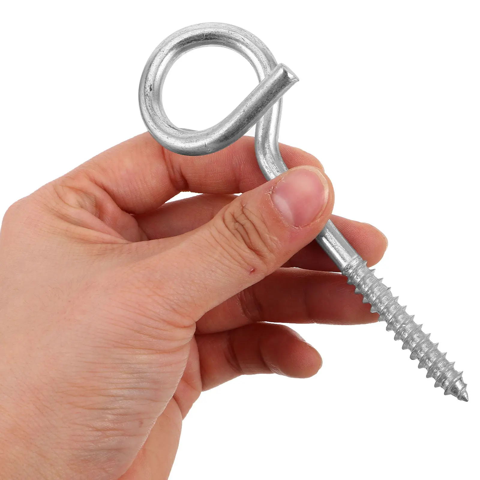 2Pcs Swing Chair Hooks Stainless Steel Screw Eyes Heavy Duty Metal Eye Bolts Screws for Ceiling Wood Beam Hanging