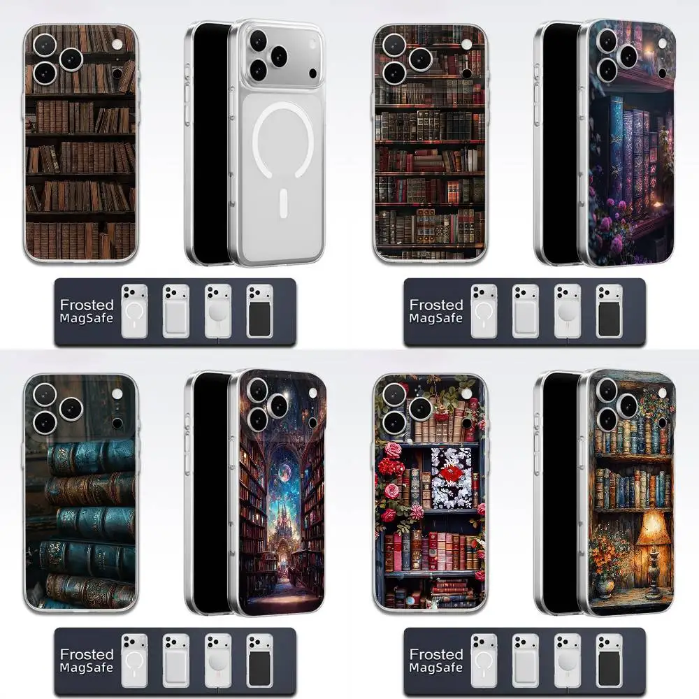 

Чехол для телефона с книжным шкафчиком Alchemist для iPhone 17,16,15,14,13,12,11,Pro,Max,Plus,E,Air,Mini Magsafe Transparent