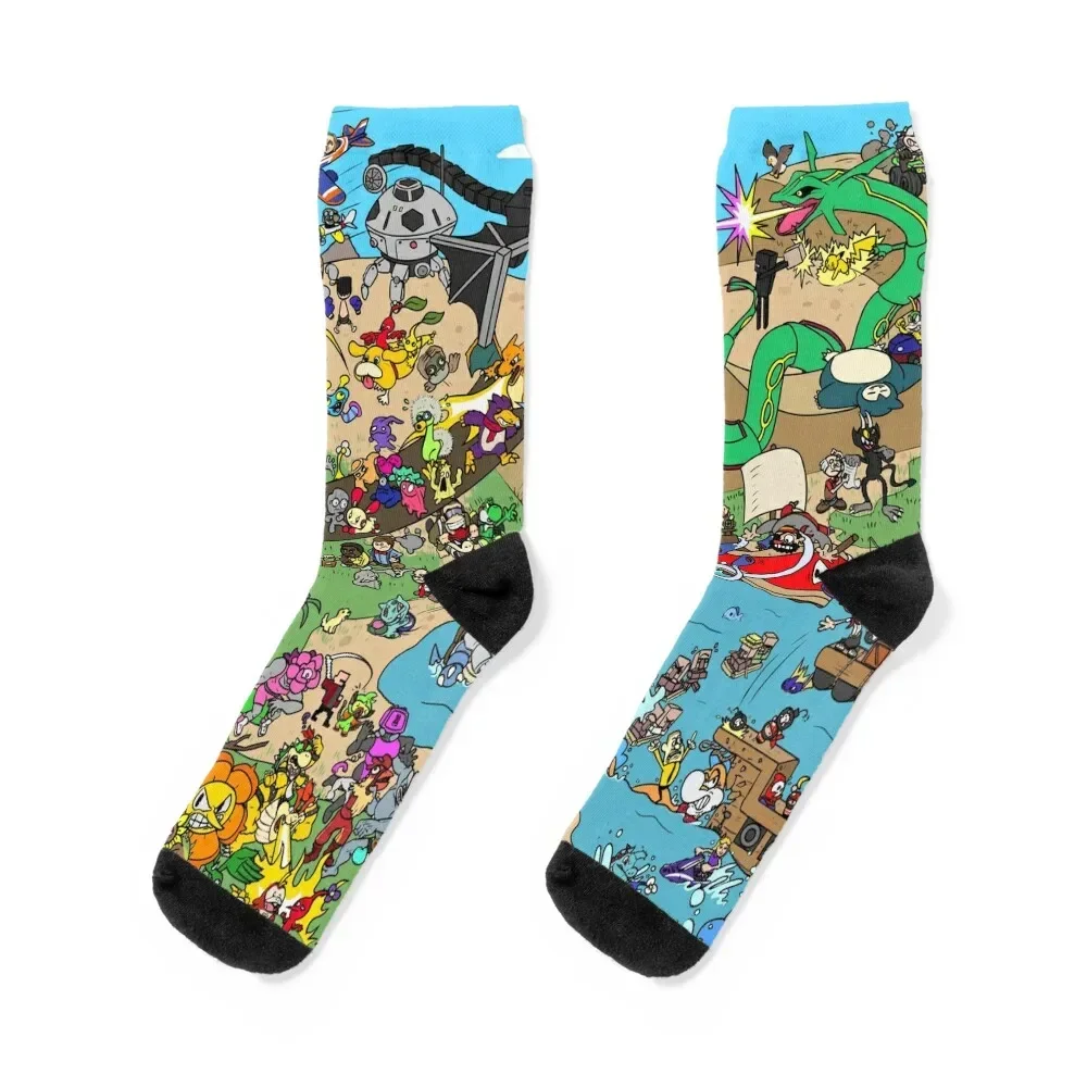 

When Games Clash Socks hip hop luxe ankle Sports Socks Ladies Men's