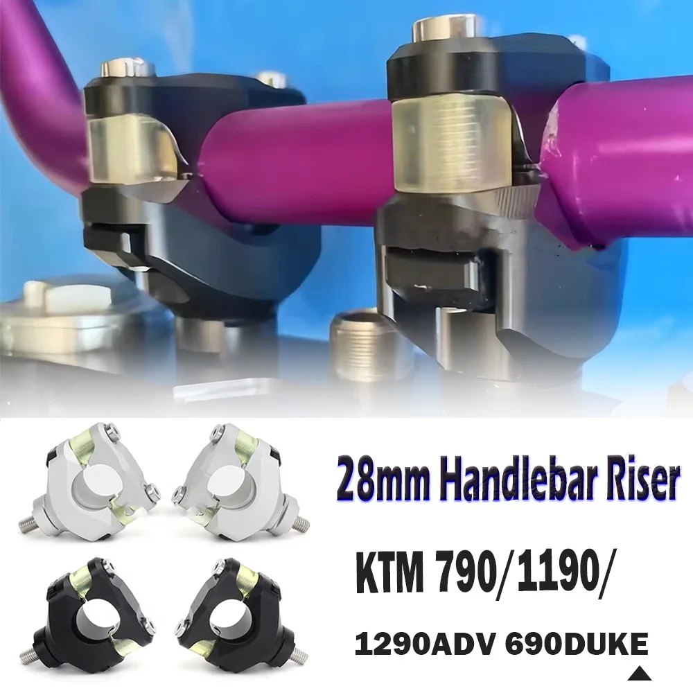 

For 690 Duke 790 890 1190 ADV 1290 Super Adventure Motorcycle Accessories Mount Clamp 28mm Handlebar Riser