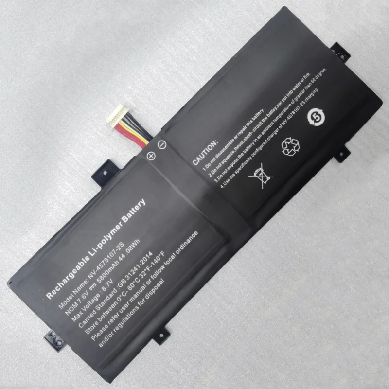 

New NV-4578107-2S NV-3379107-2S 7.6V 44.08Wh 5800mAh Laptop Battery For Geo Geobook 120 IOTA FLO 64GB Netbook Tablet PC