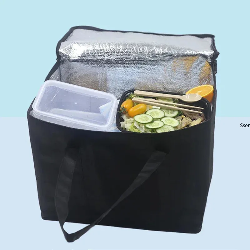 Zusammenklappbare Thermokühltasche – Wasserdichte Isolierte Lunch-Tasche für Lieferungen, Auslaufsicheres Design mit Kühlpack – Detail 6