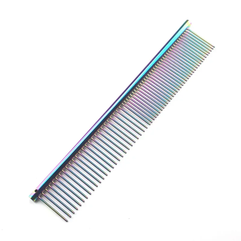 Stainless Steel Pet Comb Optional Professional Dog Cat Grooming Comb Puppy Hair Trimmer Brush Beauty Combs Styling Tools 6Colors