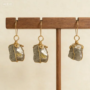 WT-P1767 WKT Specially Designed Pyrite Crafts And Brass Wire Winding Pendant Make Lady Jewelry Necklace Gifts Procurement
