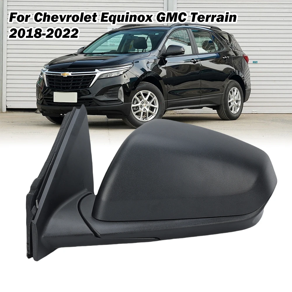 5 Wire Side Mirror Assembly For Chevrolet Equinox GMC Terrain 2018-2022 US Version Textured Black Side Mirror Car Accessories