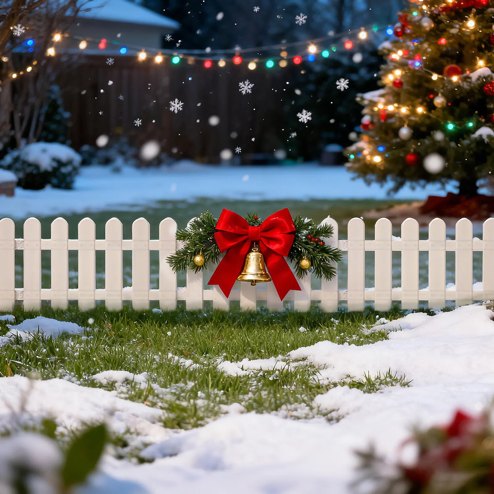 

5 шт. пластиковых садовых ограждений белого цвета, декоративные панели для ландшафтного дизайна, для украшения двора на свадьбу, Рождество, вечеринку на открытом воздухе