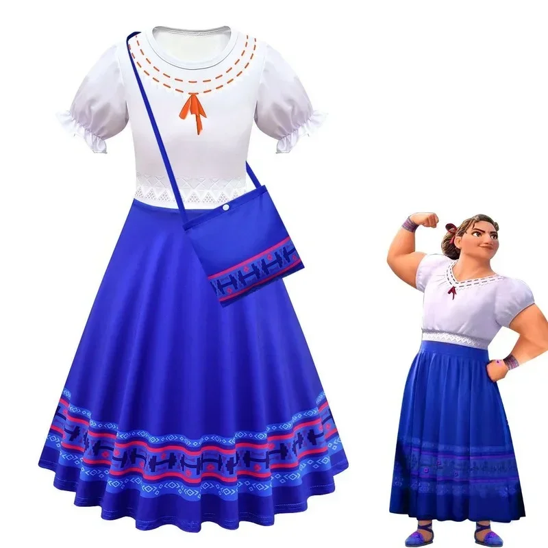 Encanto Mirabel Madrigal Costume Louise long skirt Girl Princess Dress Carnival Masquerade Kids Dolores Cosplay Party Dress Up