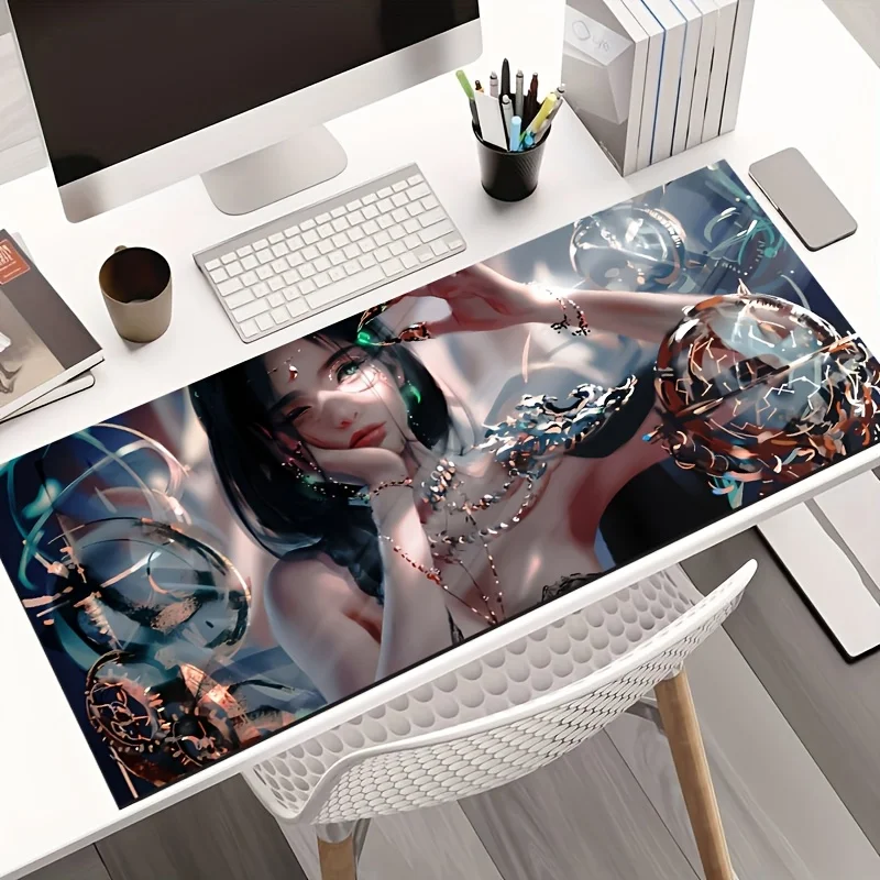 CIFbuy Goddess Time Space Gaming Mouse Pad Non-Slip Rubber Durable Stitched Edge For Office Home Computer Laptop Desk Mat