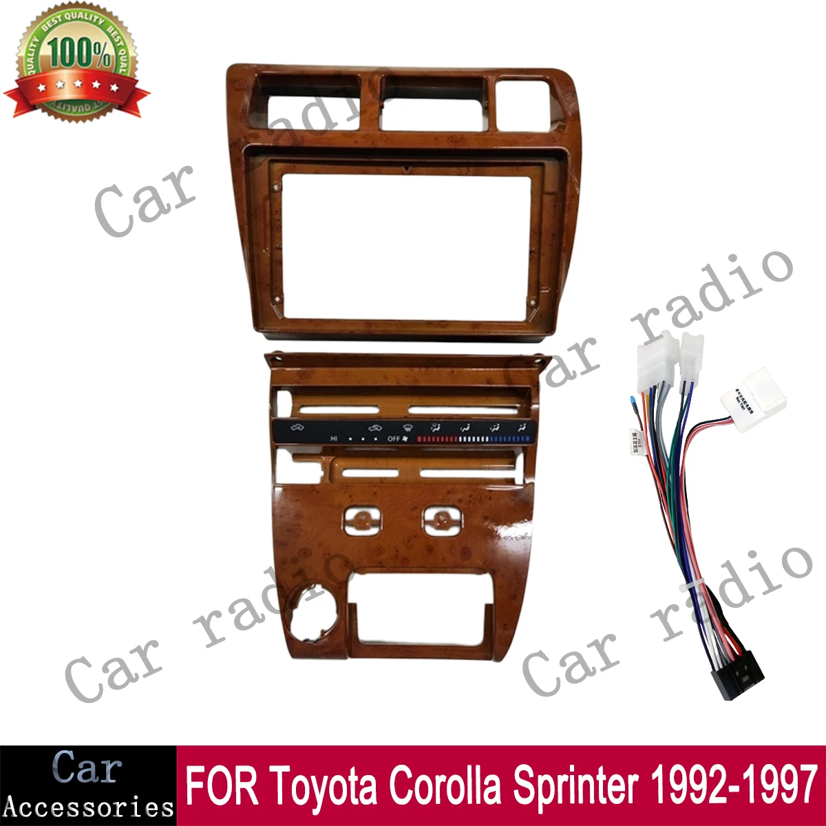 9 Inch Fascia For Toyota Corolla Sprinter 1992-1997 Car Radio Android MP5 Player Casing Frame 2 Din Head Unit Stereo Dash Cover view 5