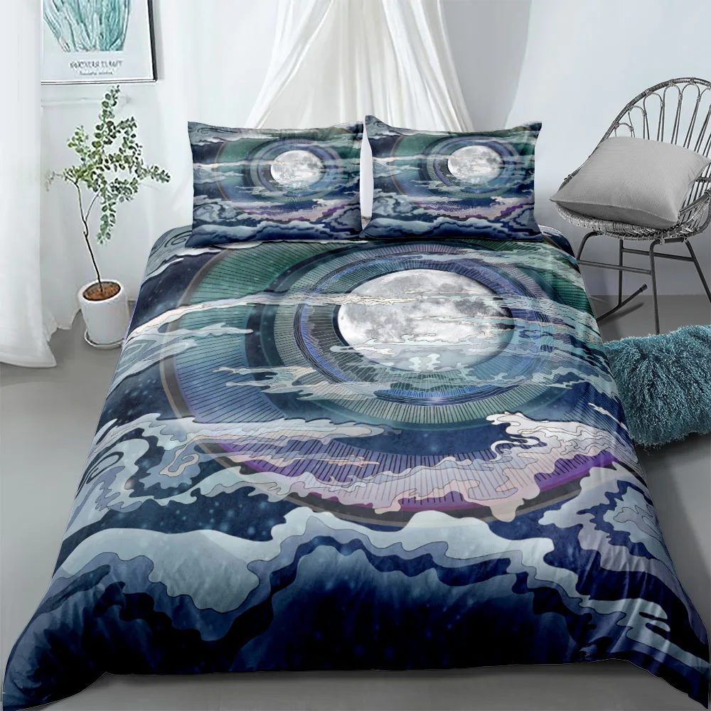 

Celestial Moon Myth Duvet Cover Set UK Single Double King US Twin Full Queen Size Anime Bed Linen Set