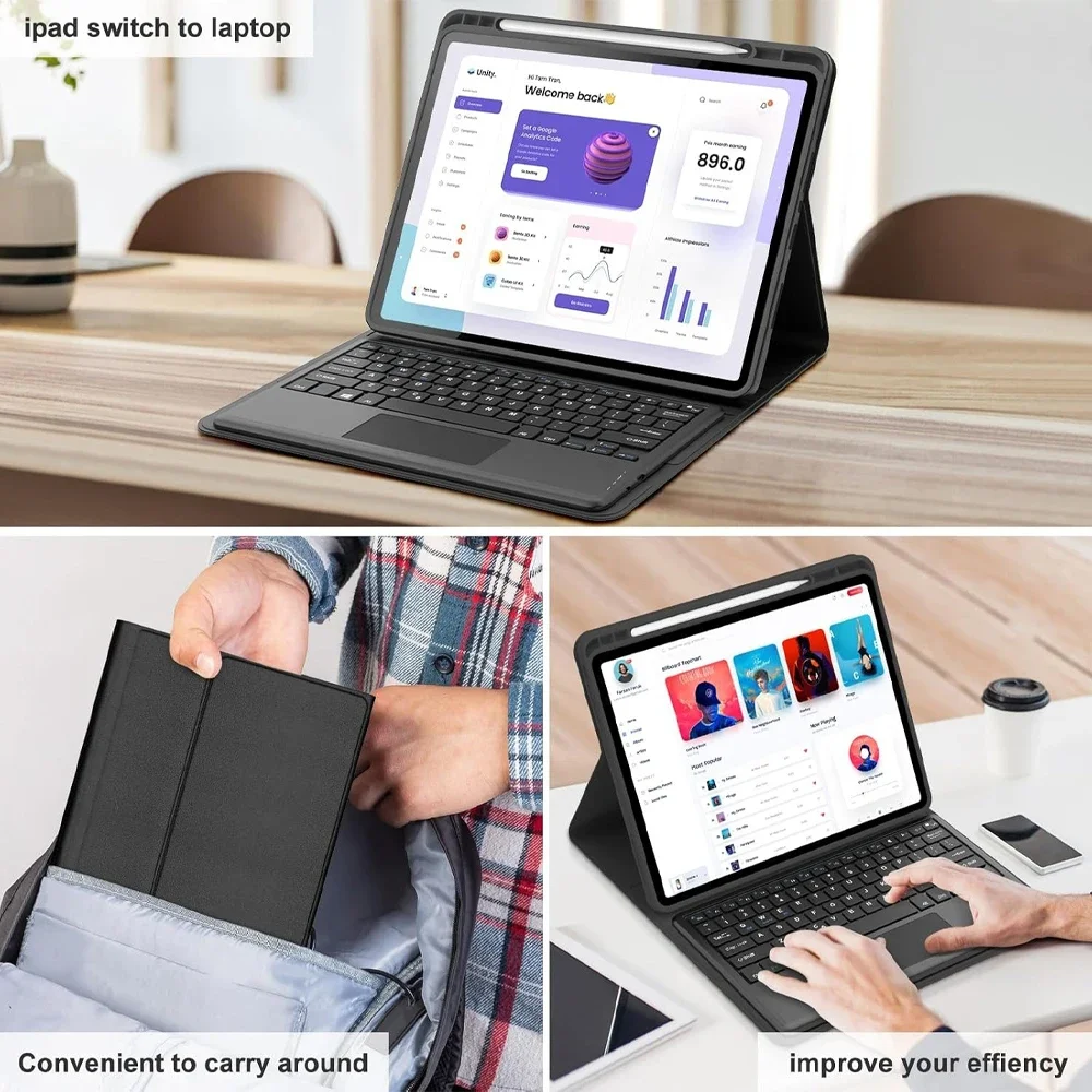 NEW Magnetic Keyboard Case for XIAOMI Redmi Pad 2 11 Inch 2025 PU Bluetooth Keyboard Shockproof Cover for Redmi Pad SE 11
