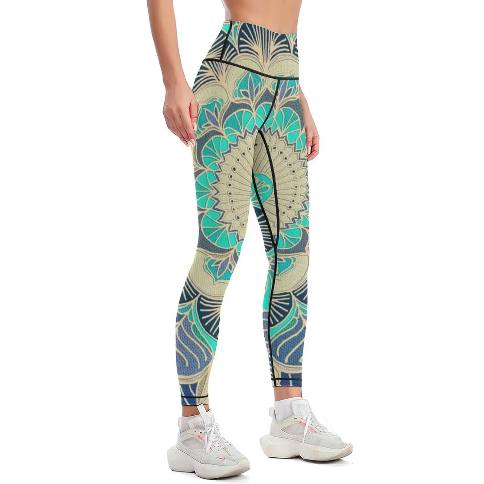 Midnight Bloom Leggings sports for push up Fitness woman Womens Leggings