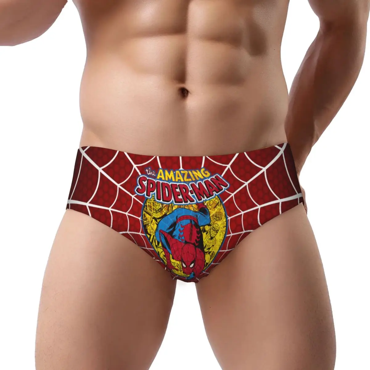 Custom Men The Amazing Spider-Man Men Brief Panties Male Stretch Underwear Underpants