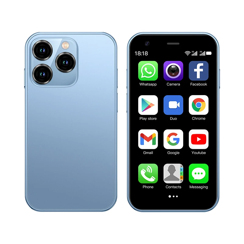 SERVO 15SE Kleine smartphone Dual SIM 3G WCDMA GPS WIFI Draagbaar 3,0-inch display Android 8.1-systeem TYPE-C Mini mobiele telefoon 2GB + 16GB