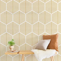 51cm - 68cm Wall Stencil Decor For Painting Decorative Template To Paint Plaster Larges Hexagon Geometric Tree Shape Line S183