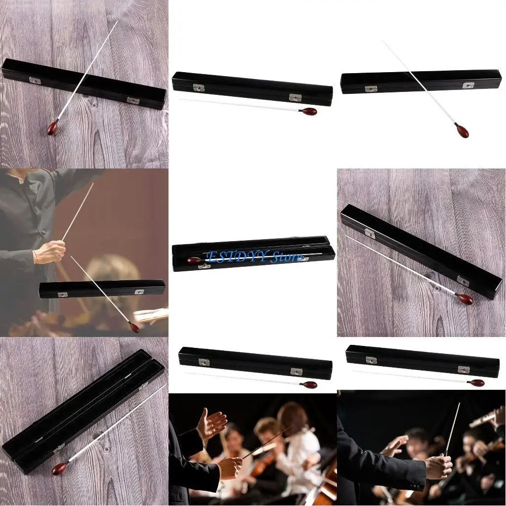 G6DE Houten handvat Koorregisseur Accessoire Muziekinstrument Muziek Dirigent Batons Muziekstokken Stok voor Symfonieën Leider