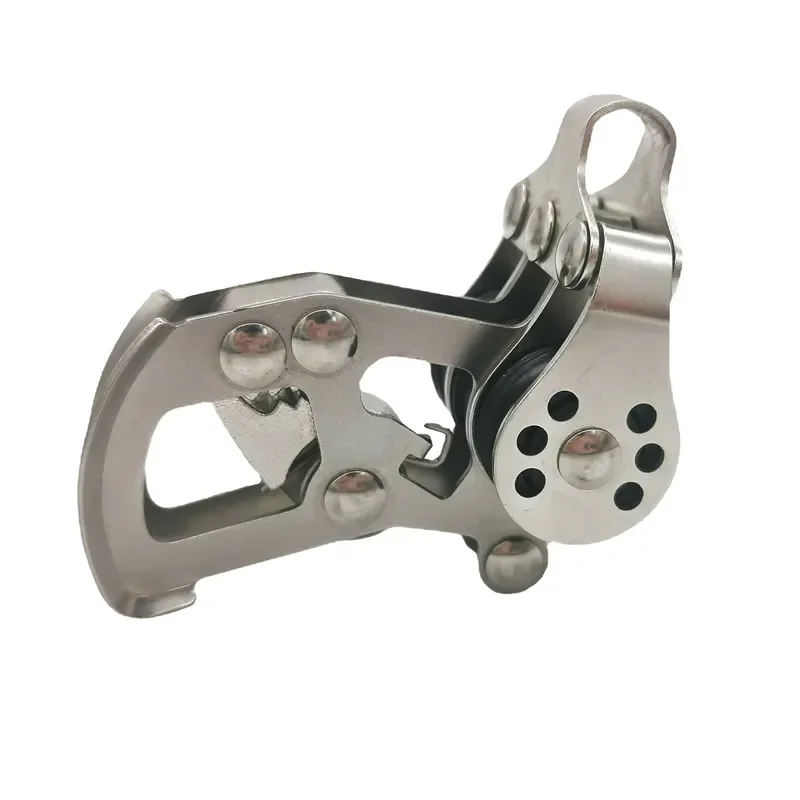 316 Stainless Steel 6mm Marine Wire Rope Triple Pulley Block Ball Bearing Nylon Swivel Yacht Sailing Boat Hardware