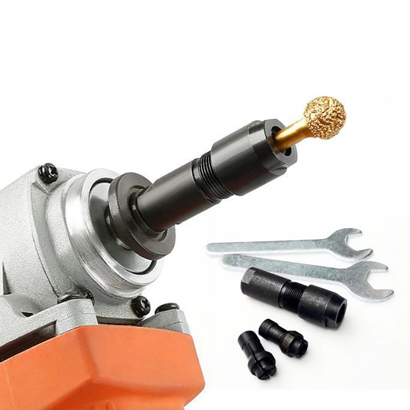Modified Angle Grinder To Straight Grinder Adapter Metal Grinder Chuck 3/6Mm For 100 Angle Grinder Grinding Polishing