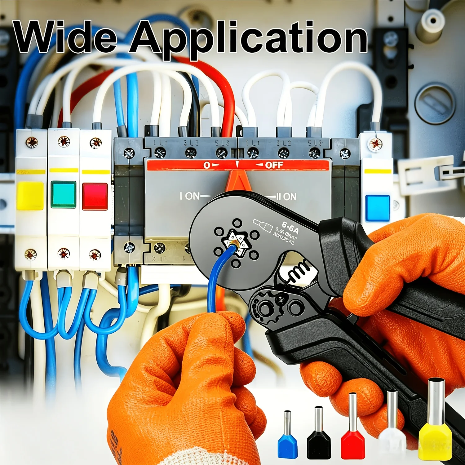 100/750Pcs Double Wire End Ferrules Terminal, Reliable Twin Wire Connector Pin Electrical for Cable Connector