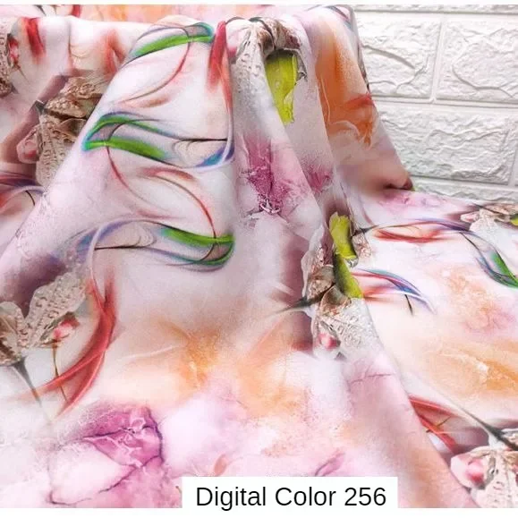 High-grade Digital Rayon Fabric By Meter for Baby Clothes Pajamas Sewing Summer Printed Flower Pattern Dresses Cloth Comfortable