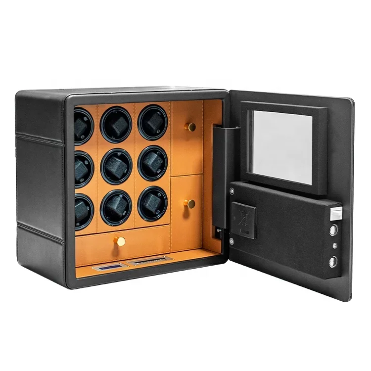 custom Luxury Biometric Digital Home Security Safe Box for Jewelry & Watch Winder Automatic Parts Storage