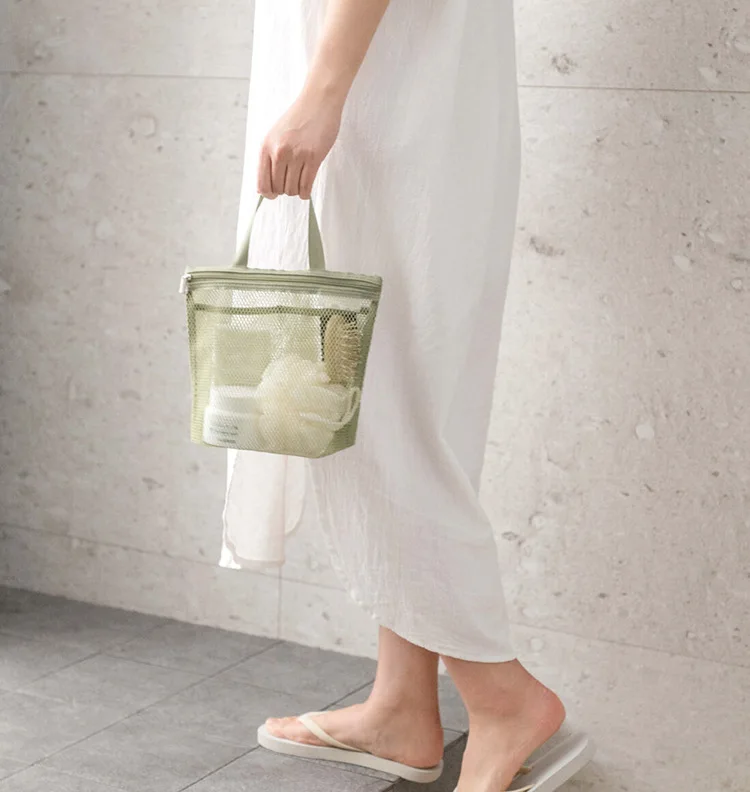 المحمولة ماكياج أدوات الزينة حقيبة التخزين شبكة الشاطئ المرحاض دش حقيبة مستحضرات التجميل حقيبة يد للسفر أدوات الزينة حقيبة التخزين المنظم الحقيبة