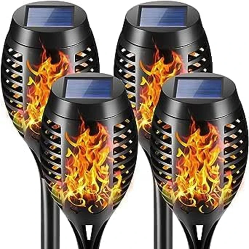 

1/2/4Pcs Solar Flame Torch Light Flickering Light Waterproof Garden Decoration Outdoor Lawn Path Yard Patio Floor Lamp