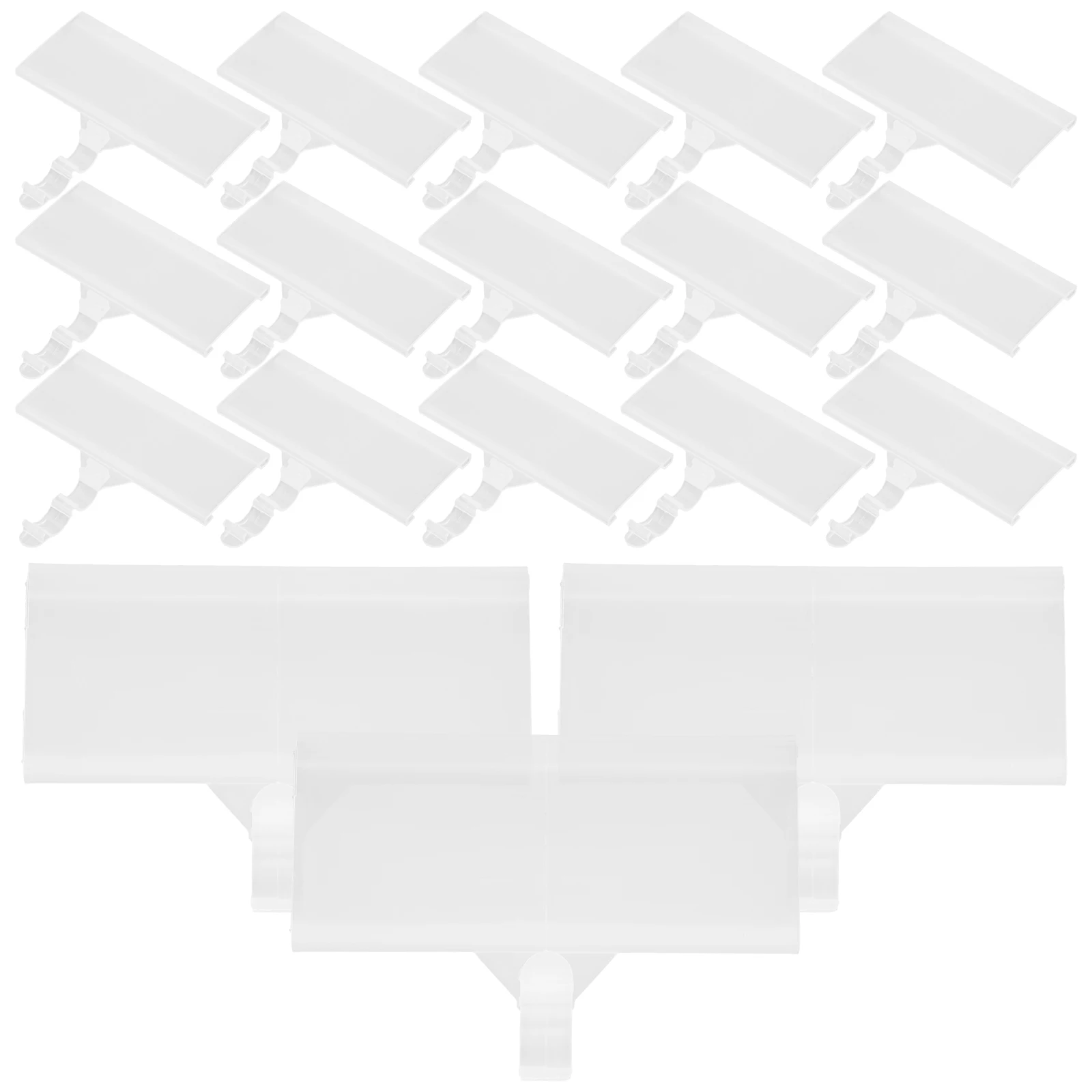 

20 Pcs Price Label Holder 76x35x1 5mm Supermarket Shelves Clip on Labels Plastic Wire Rack Storage Bins Display Tag Organizer
