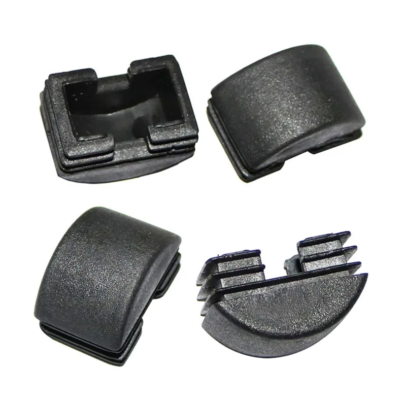 Square Oblong Rectangle Black Blanking Curved Arched Bottom End Cap Tube Pipe Insert Plug Bung Stainless Steel Sealing Cover image 2