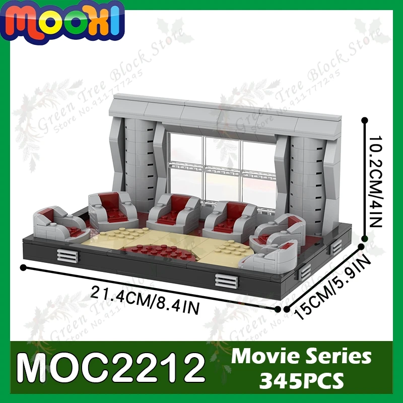 MOC2212 345PCS Interstellar Series12 Masters Council Chamber Building Blocks Movie Scene Model DIY Assemble Bricks Toys For Kids