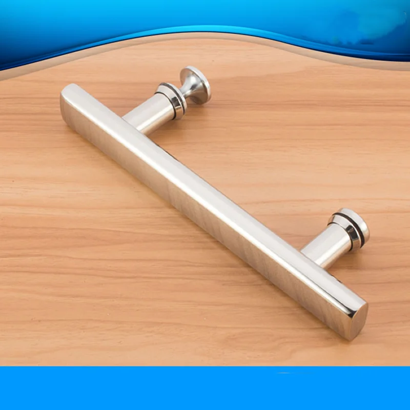 Shower room accessories 304 handle, bathroom sliding glass door handle stainless steel flat pipe 145mm(LQ77)