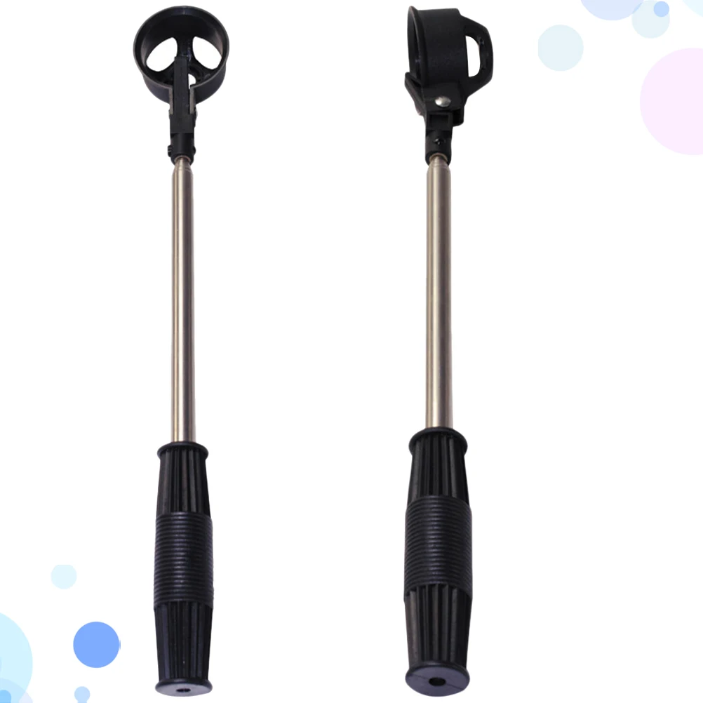 2 قطعة الفولاذ المقاوم للصدأ Retriver الكرة المنتقى تلسكوبي المنتزع طويل الوصول قوي انتزاع الكرة التقاط أداة لسياج الحدود بركة #3