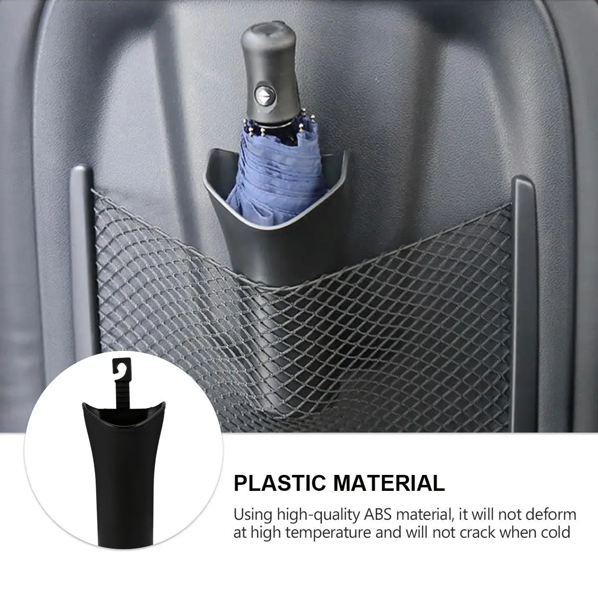 2Pcs Car Umbrella Storage Bucket High Quality ABS Mini Trash Bin Multifunctional Car Seat Back Organizer Umbrella Stand - view 2