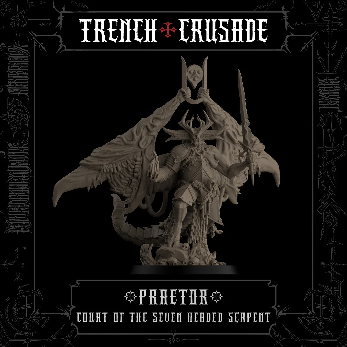 Third Party Chess Piece Model Hell Knight Profane Saint Trench Crusade Seven-Headed Snake Court Egregore Static Collectible