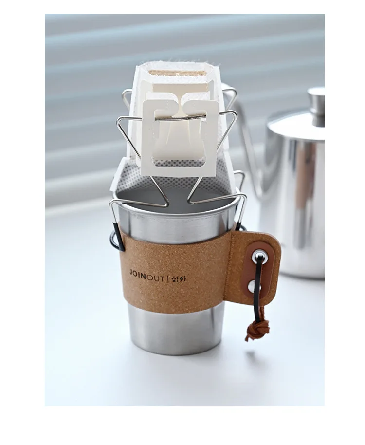 Kaffeefilterhalter für Drip Bags, Edelstahl-Kaffeefilterhalter, Japanischer Outdoor-Kaffeefilterhalter zum Aufhängen, Tragbarer Ständer – Detail 10