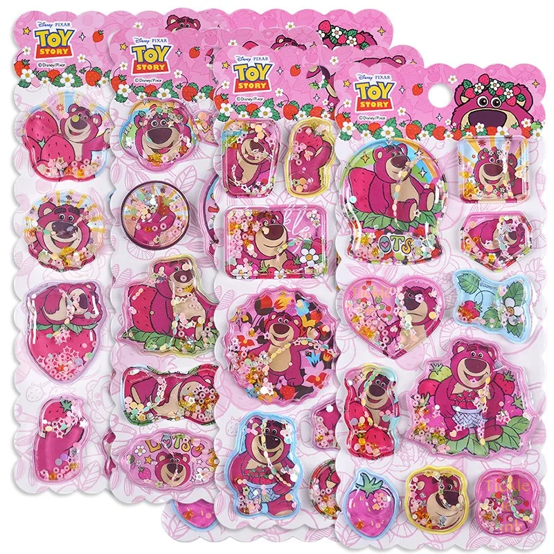 Lots-o\'-Huggin\' Bear 3D Three-dimensional Water Injection Stickers Children\'s Cartoon Reward Stickers Beads Shake Oil Stickers