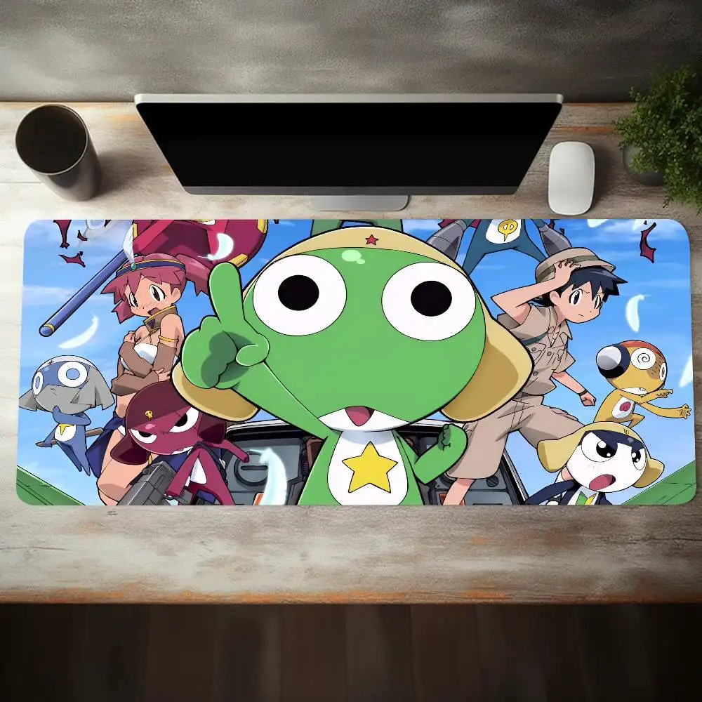 Anime Keroro Gunsou Frog Mousepad Large Keyboard Desk Mat Gaming Mouse Pad LockEdge Non-slip Mat