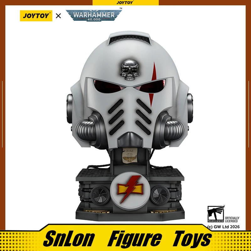 

JOYTOY 40k Warhammer 40,000 1/1 Action Figures White Scars MkX Helmet& Display Stand Model Toys