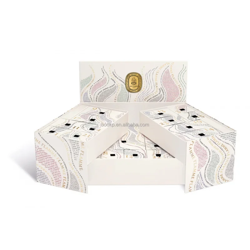 Custom.Factory الفاخرة تقويم القدوم علبة التعبئة والتغليف مستحضرات التجميل تقويم القدوم مع صندوق الأدراج #5