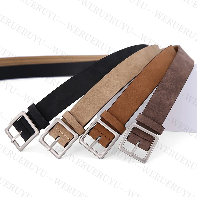 

Harajuku PU Leather Belts for Women Cowboy Pants Accessories Korean Fashion Female Elegant Vintage Y2k Belt Pin Buckle Student