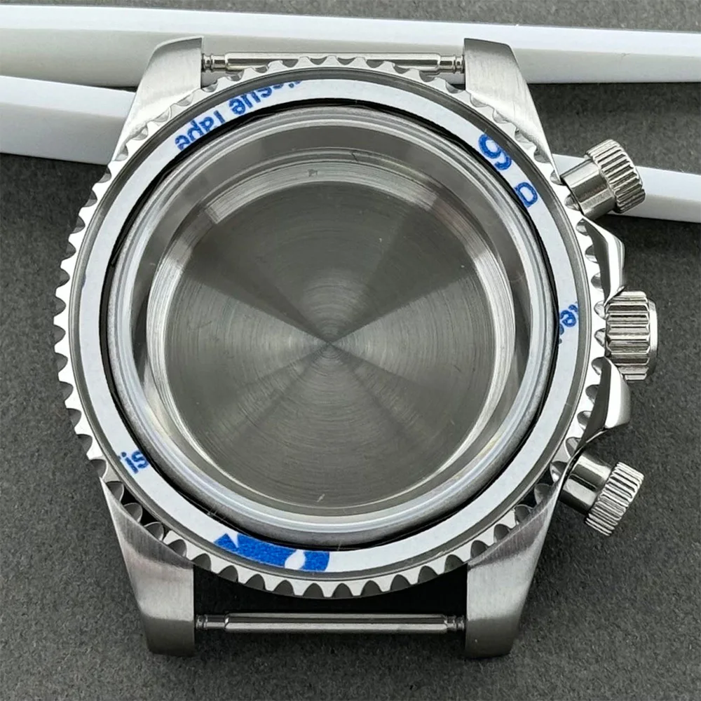 

40mm case VK63 case Modified watch parts 316L stainless steel sapphire quartz case fits Japanese VK63 quartz movement