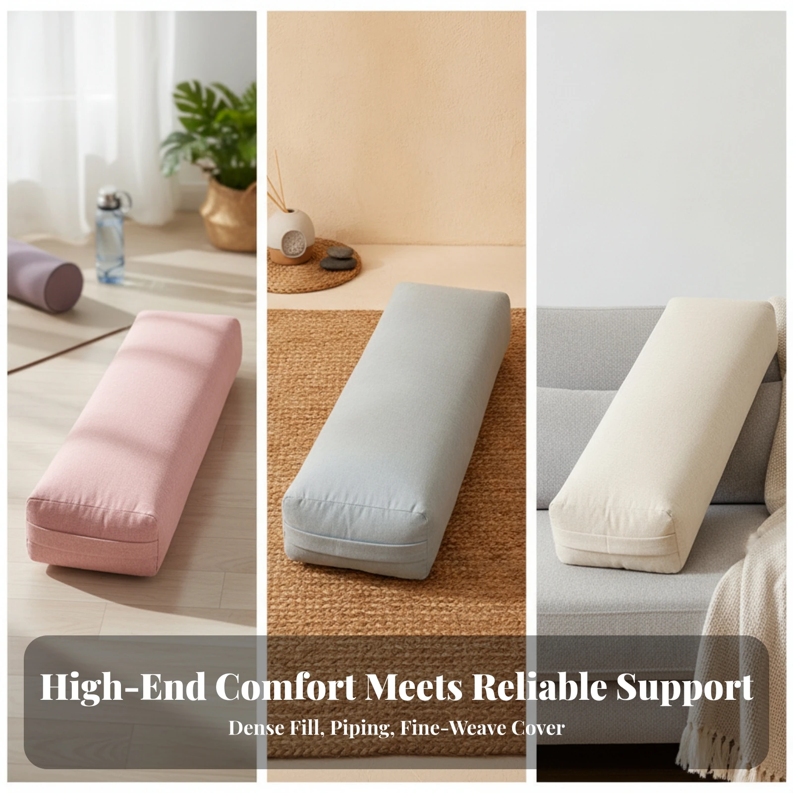 Pilates Support Pillow Multi-Purpose Pilates Support Cushion Detachable Sturdy for Yogis, Stretching, Home Studio