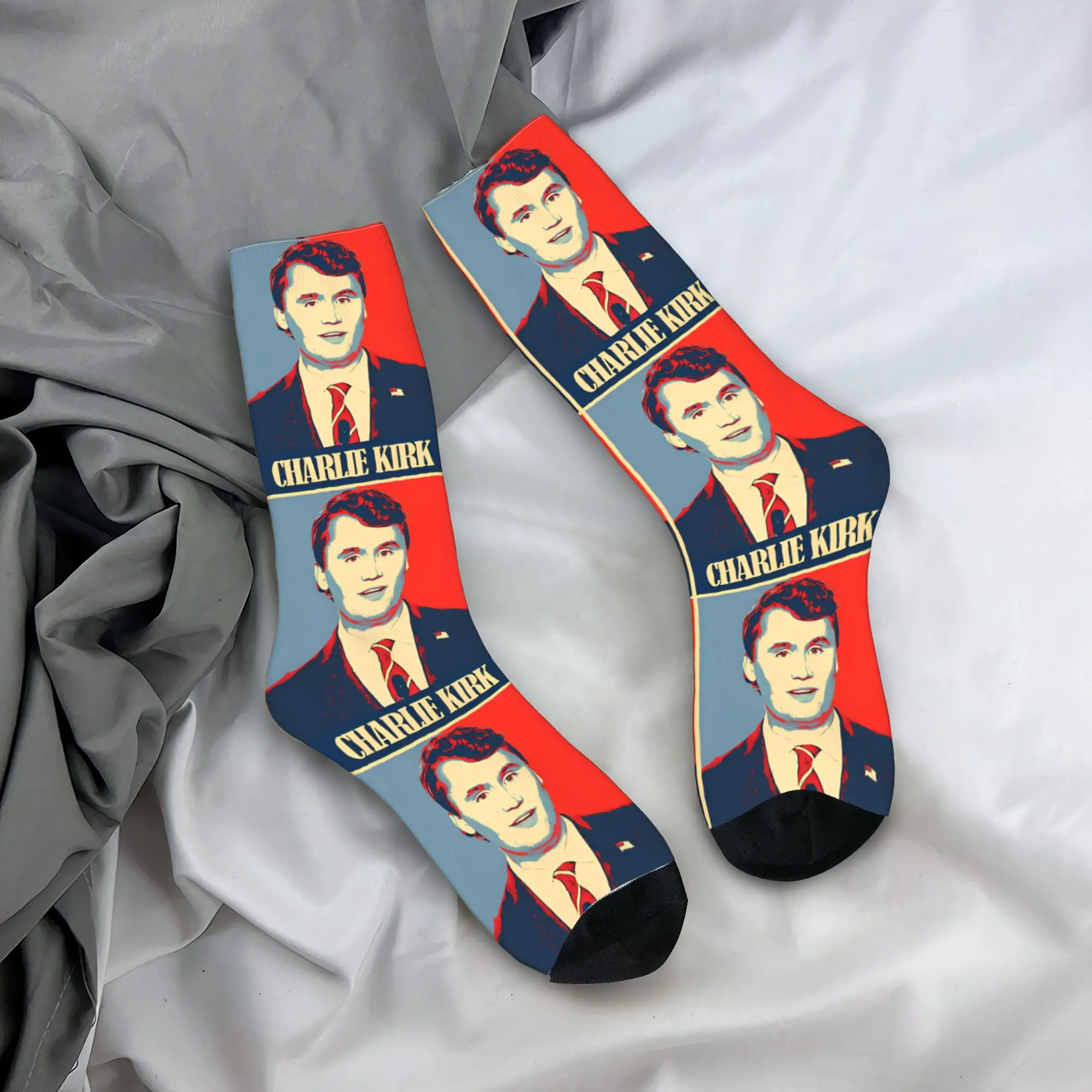

Носки Charlie Kirk Freedom RIP, винтажные чулки, мужские мягкие спортивные носки на открытом воздухе, осенние носки с принтом, против пота