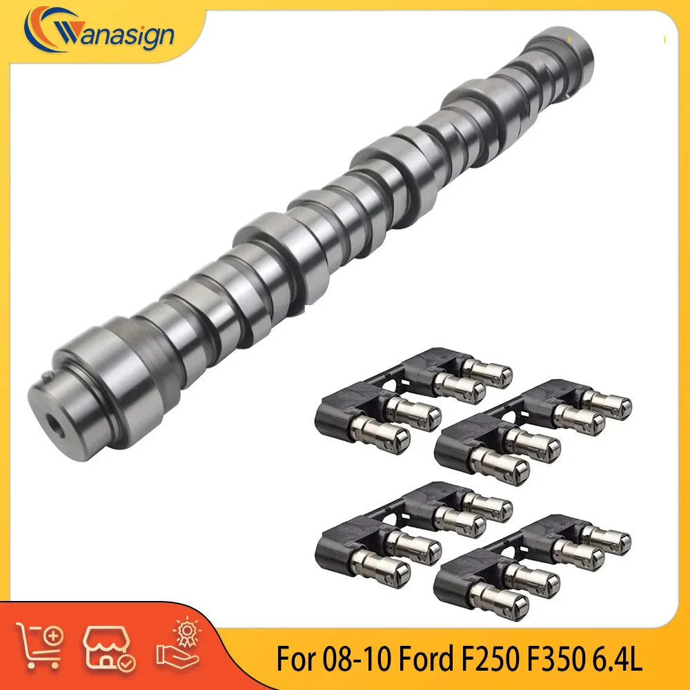 Piezas de motor, elevador de válvula de árbol de levas y Kit de guía compatible con 6,4 L V8 diésel F250 para 08-10 Ford F250 F350 6.4L 4C3Z 6250-AA E-1873-S