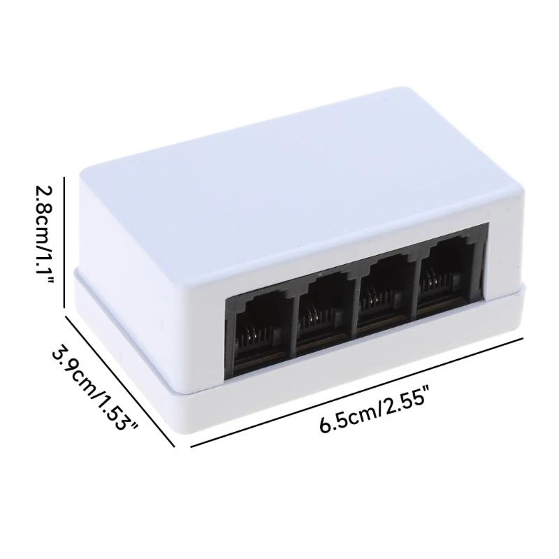 4-Way RJ45 إلى RJ11 محول Netword إلى محول الهاتف للاستخدام المنزلي والمكتبي للاتصالات واضحة وموثوقة #4